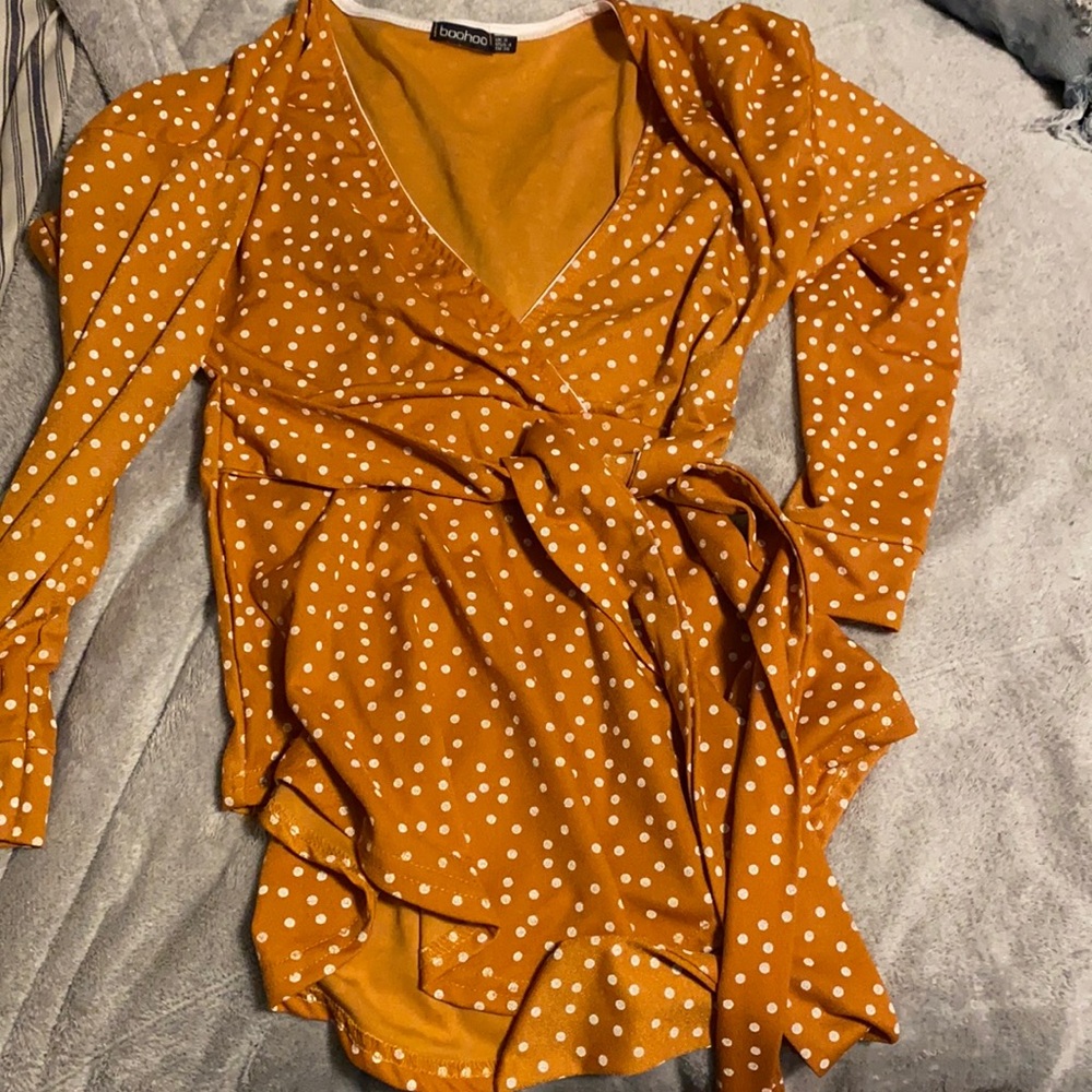 Burnt Orange long sleeve blouse size 4